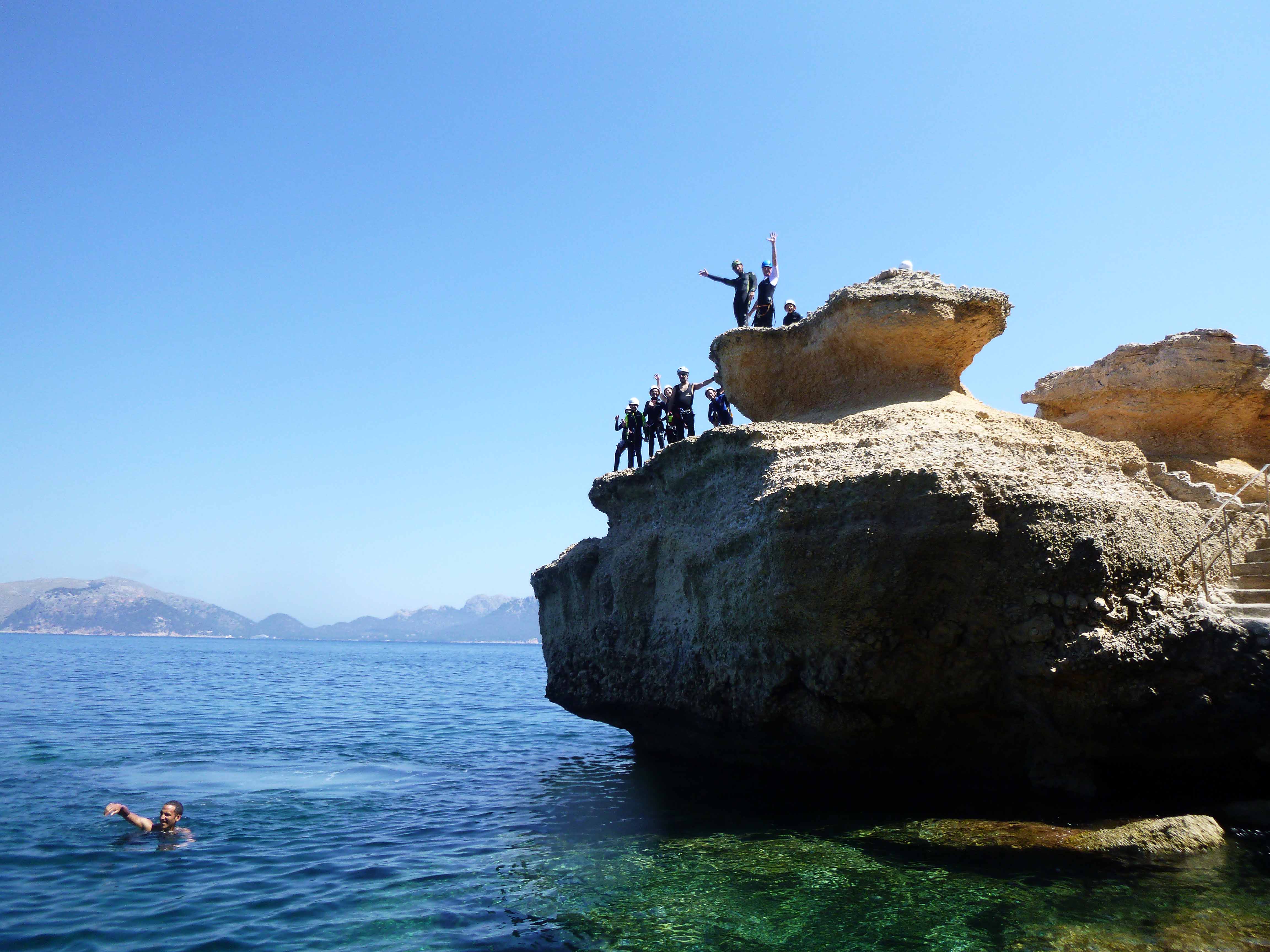 Coasteering in Mallorca, Spain.