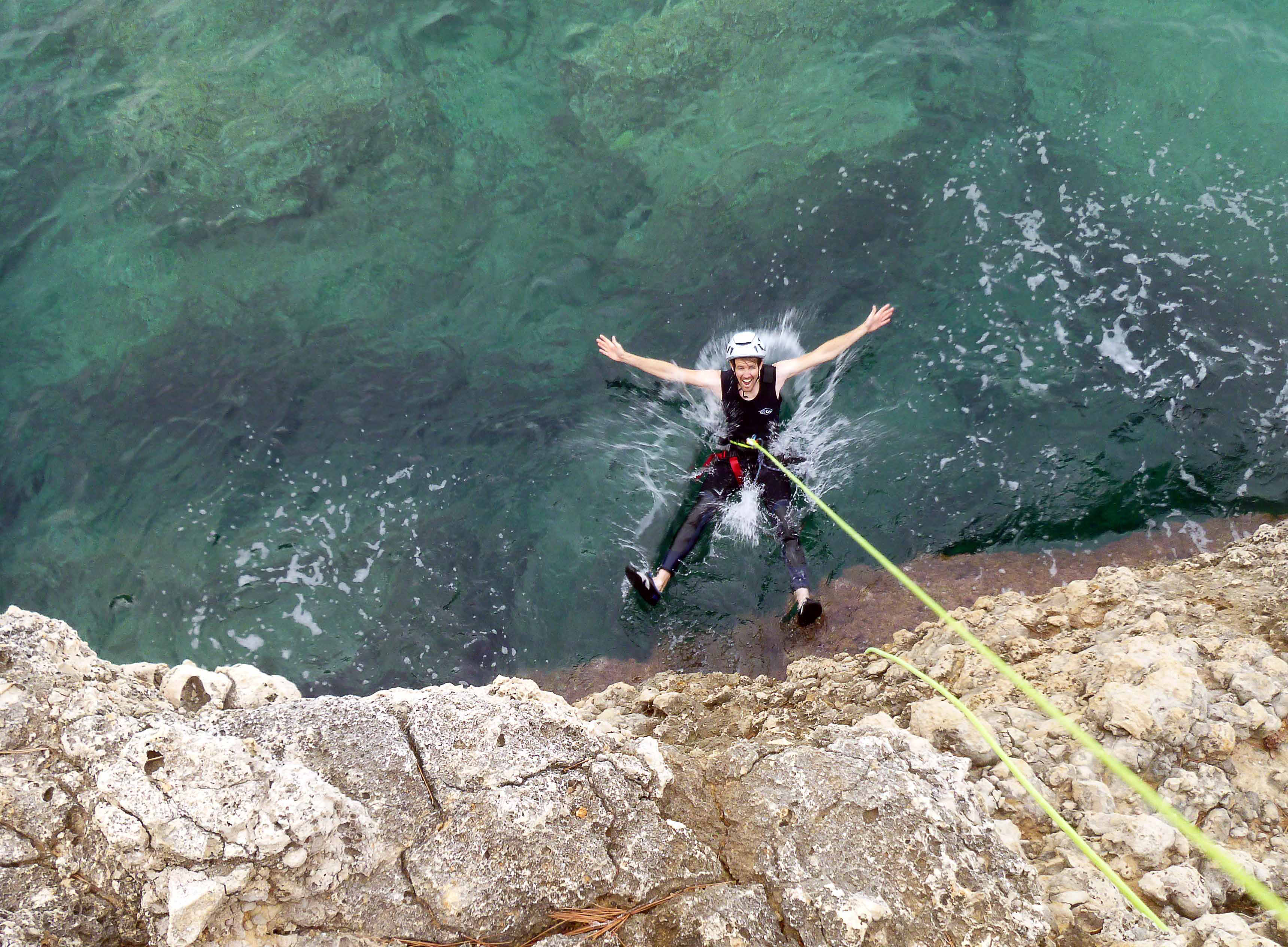 Coasteering in Mallorca, Spain. Coasteering in Mallorca, Spain.